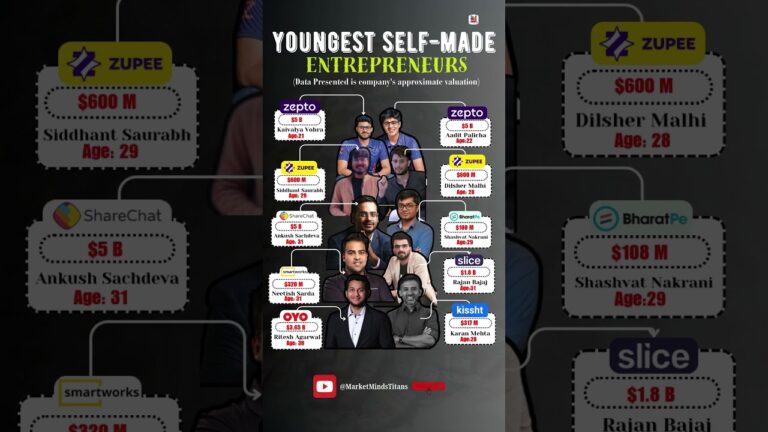 India’s Youngest Self-Made Entrepreneurs | Inspiring Billion-Dollar Startup Storie #business #stocks