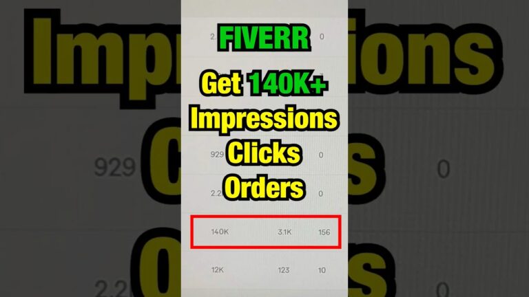 How to get more impressions clicks and orders on fiverr #fiverr #fiverrtips #fiverrgigs #freelancing