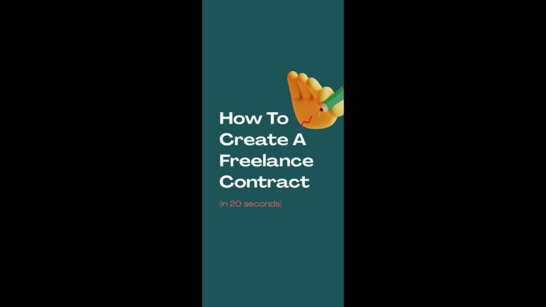 How To Make A Freelance Contract in Less Than 30 Seconds