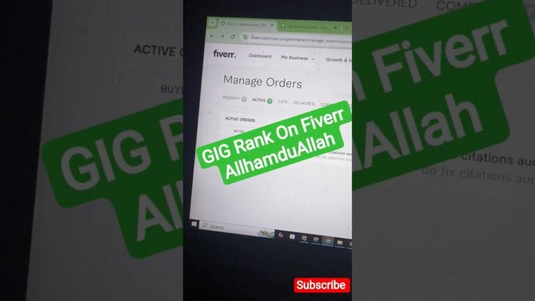 Fiverr gig Ranking 2025 | New order on Fiverr  #fiverrgigranking #fiverrgigseo #fiverr #shorts
